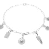 SILVER MIXED CHARM NECKLACE SET | LEAVES & FLOWERS - 20% OFF | LINK, design your own