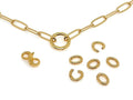 Elegant Paperclip Charm Bar Clasp Set | GOLD