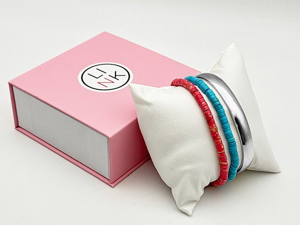 Bold Color Crush Bracelet Set | Turquoise & Pink