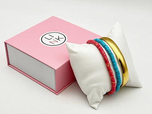 Bold Color Crush Bracelet Set | Turquoise & Pink | LINK, design your own