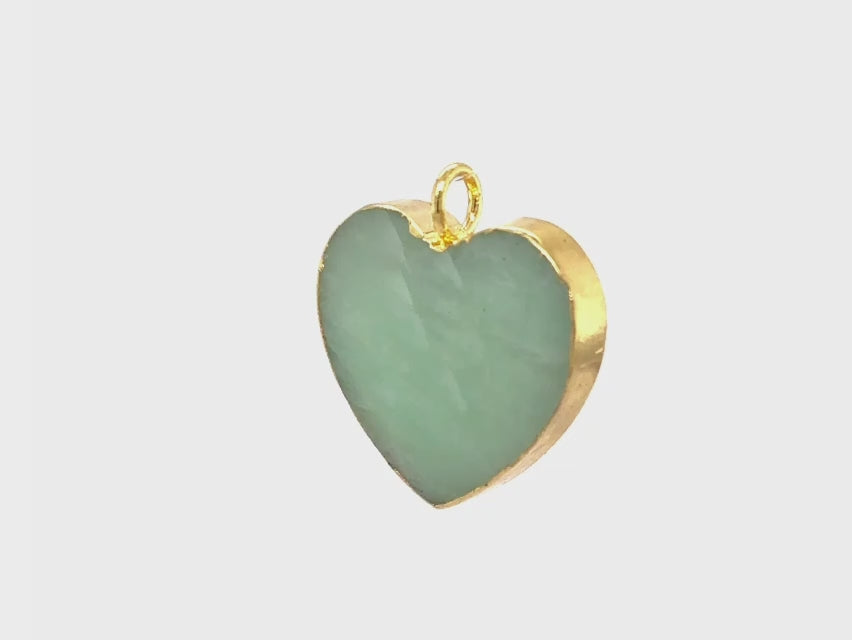 Load and play video in Gallery viewer, Timeless Heart Pendant | Natural Amazonite
