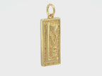 Small Retro Love Rectangle Pendant