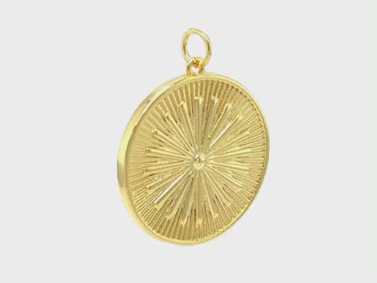 Two-Sided Dazzling Sunray Pendant
