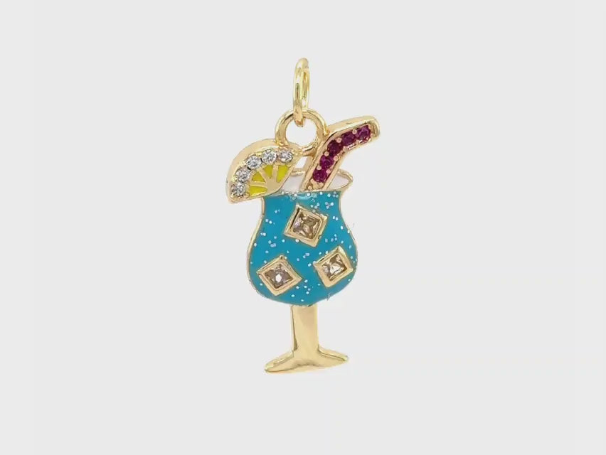 Beach Cocktail Charm