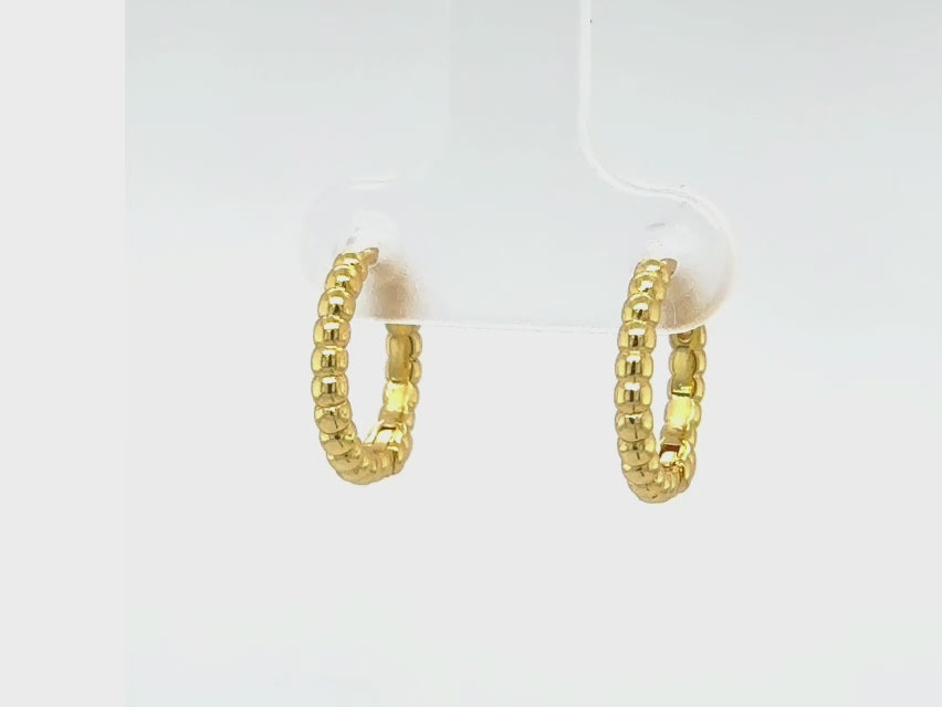 Bubble Huggie Hoop Earrings