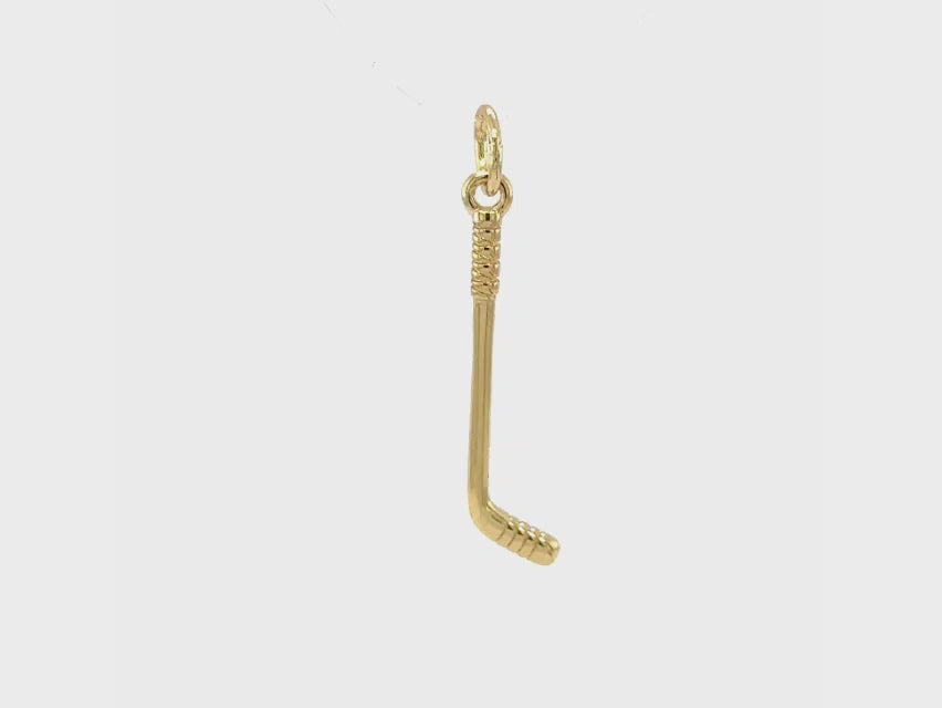 Tiny Elegant Hockey Stick Charm