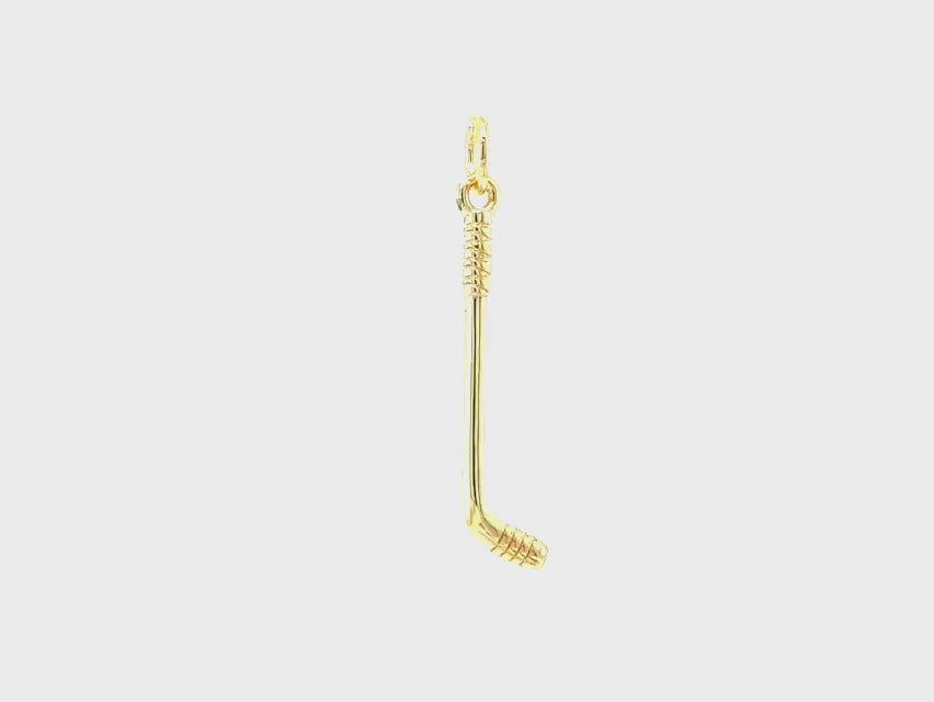 Tiny Elegant Hockey Stick Charm