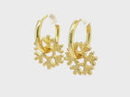 Sparkling Snowflake Earring Charms