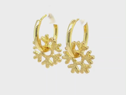 Sparkling Snowflake Earring Charms