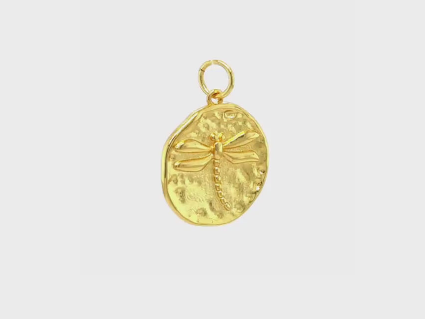 Dragonfly Coin Pendant