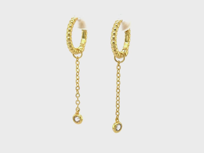 Bubble Huggie Hoop Earrings