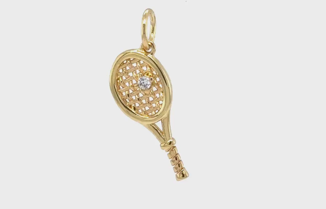 Sparkling Tennis Charm