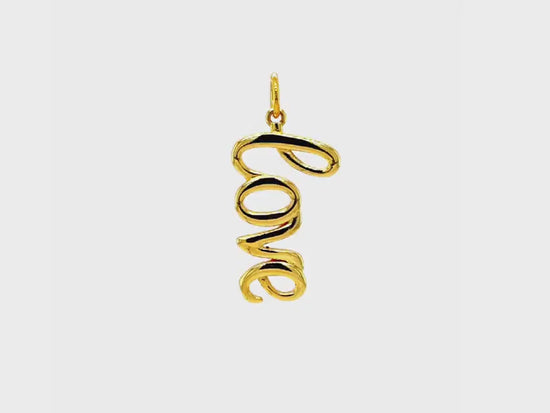 Load and play video in Gallery viewer, Elegant Love Word Pendant
