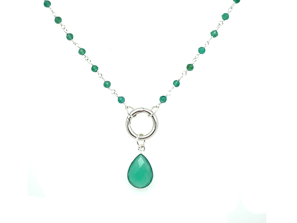 Load image into Gallery viewer, Green Onyx Rosary Chain
