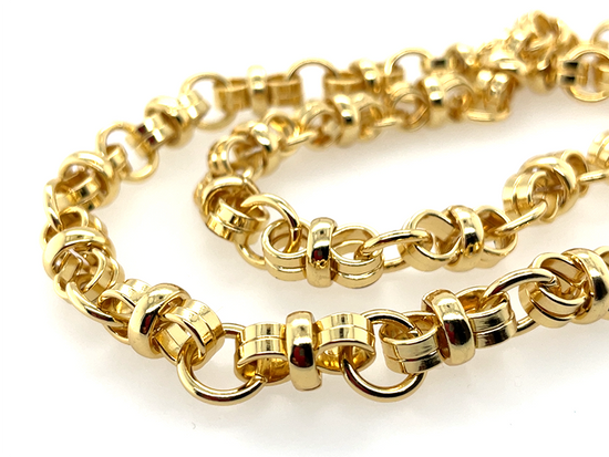 Stunning Double Loop Chunky Gold Rolo LINK Chain