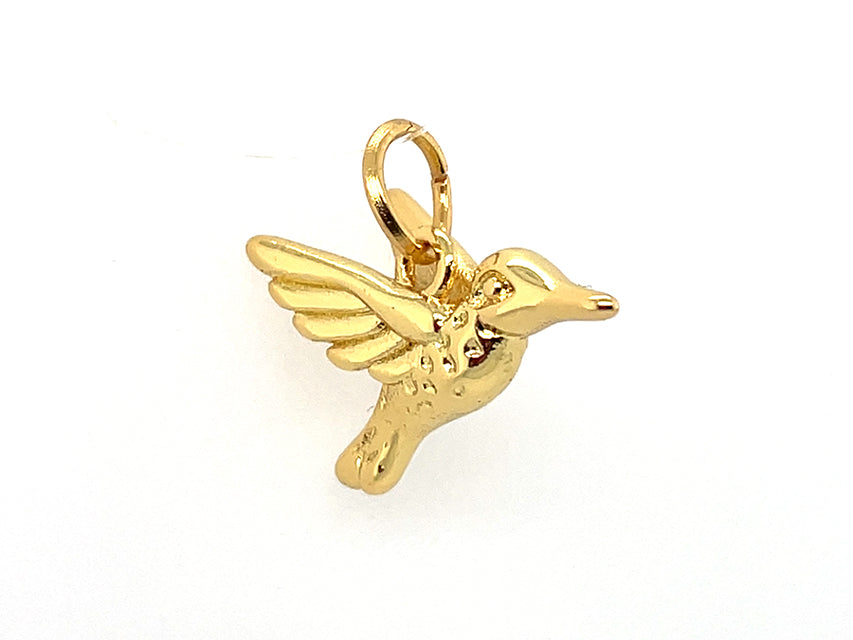 Gold Blossom Hummingbird Coin Pearl Set