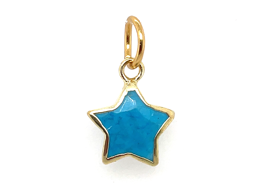 LINK Necklaces | Black Sunstone Star Charm Pendant