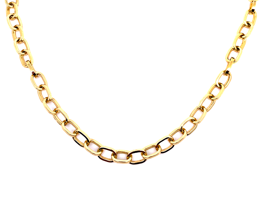 Thick Figaro Chain Necklace, Gold Chain Choker for Women