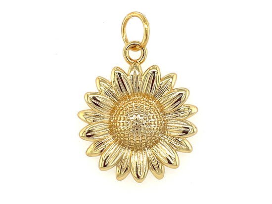 Stunning Gold Sunflower Pendant