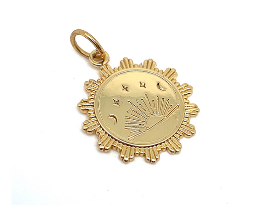 Load image into Gallery viewer, Gold Sunrise Sky Pendant
