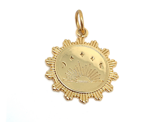 Gold Sunrise Sky Pendant