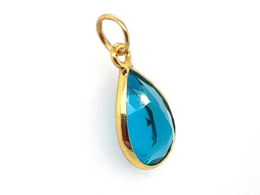 Eye Catching Teardrop Mediterranean Blue Quartz