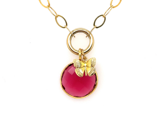 Load image into Gallery viewer, LINK Necklaces | Gold Butterfly Charm for LINK Chain
