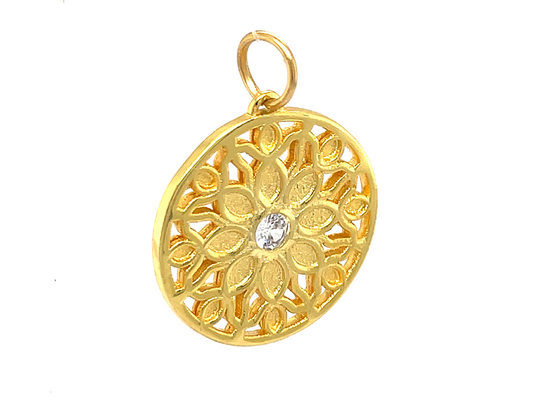 Gold Blossom Hummingbird Coin Pearl Set