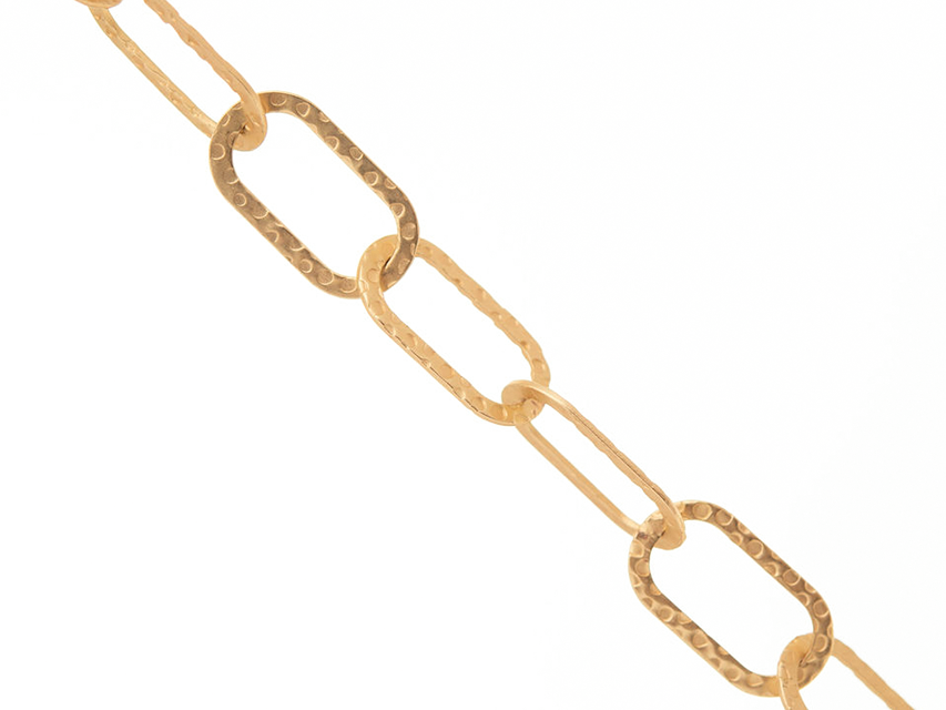 Stunning Gold Large Paperclip Chain Necklace 