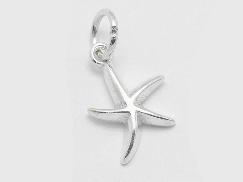 Load image into Gallery viewer, Sterling Silver Sea Star Charm Pendant | Starfish Pendant | LINK Jewelry
