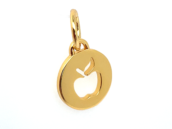 Load image into Gallery viewer, Gold Apple Charm
