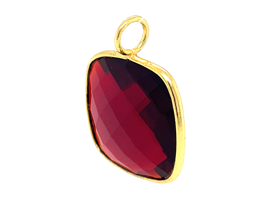 Palm Coin Pearl Garnet Stone Set