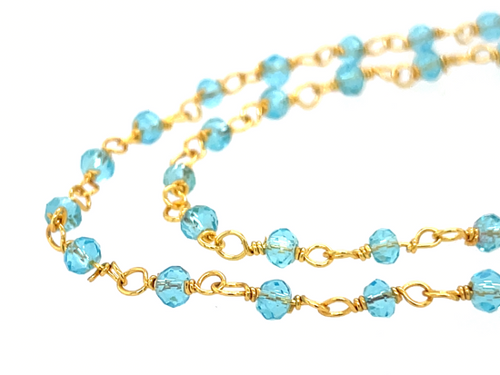 Blue Topaz Rosary Chain
