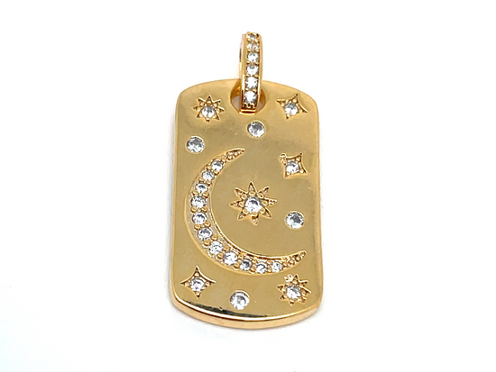 Load image into Gallery viewer, Sparkling Moon Pendant
