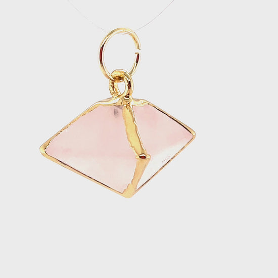 Load and play video in Gallery viewer, Treasure Box | Natural Rose Quartz Rock Pendant
