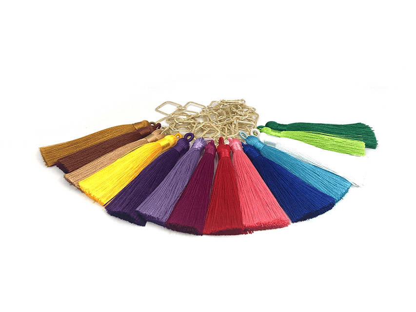 Long Colorful Tassel pendant 