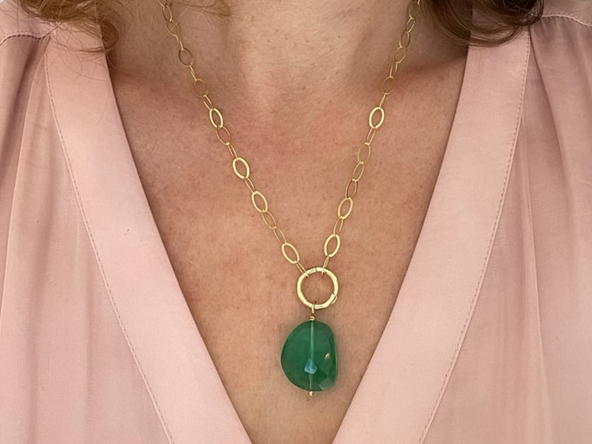 Emerald Green Sparkle Pendant | Beautiful Pendant