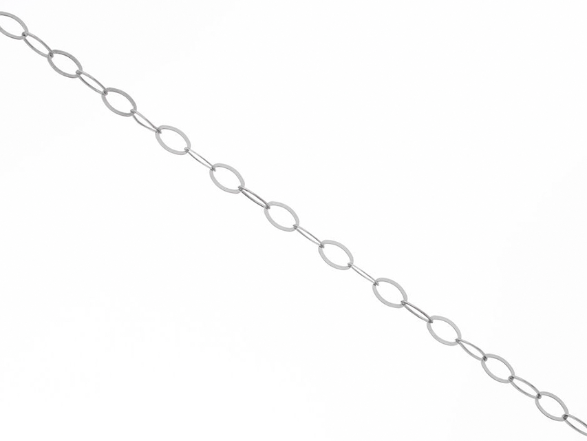 Elegant Gold and Silver Almond Shaped Necklace Chain