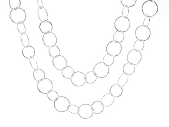 Eye Catching Silver Bubbles Chain Necklace