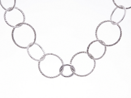 Load image into Gallery viewer, Eye Catching Silver Bubbles Chain Necklace
