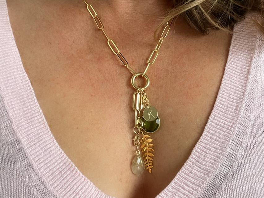 The Paper Clip Pendant Extender Set LINK, design your own charm